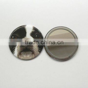 Custom design tin make-up mirror, button mirror , metal pocket mirror