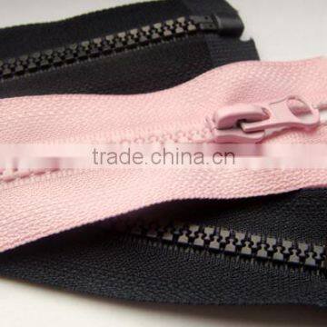 5# open-end plastic zipper with color tape