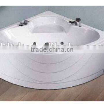 Big Double persons glass LED light Whirlpool Massage Bathtub