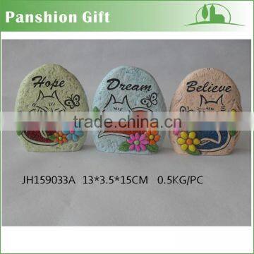 Hand painted artificial garden stones