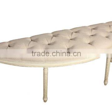 French style button tufted ottoman