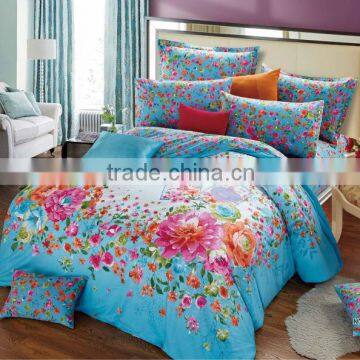 Reactive printed 100% cotton luxury bedding set/china manufacture