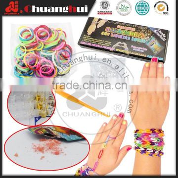 Popping Candy With DIY Colorful Bracelet Rubber Band In Big Box