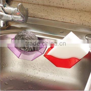 Double Suction Cup Sink Shelf Soap Sponge Drain Rack / Bath Kitchen Sucker Storage / Storage Rack Bathroom Shelves photo-3