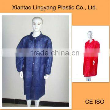 Disposable nonwoven hospital mens surgical lab coat