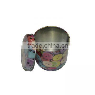 Round Metal Buttons Tin Box photo-2