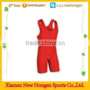 low price wholesale sexy red wrestling singlet unisex