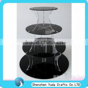 Custom 5 Tier Round Cupcake Wedding Cake Stands Clear Acrylic Wedding Cake Stands Cheap photo-3