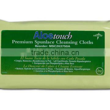 aloe touch premium spunlace cleaning wet wipe /wet towel /wet tissue