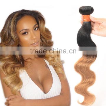 Straight Peruvian Hair we With Closure, Raw Unprocessed Virgin Peruvian Hair Weave, 8A Grade Two Tone Ombre Peruvian Virgin Hair