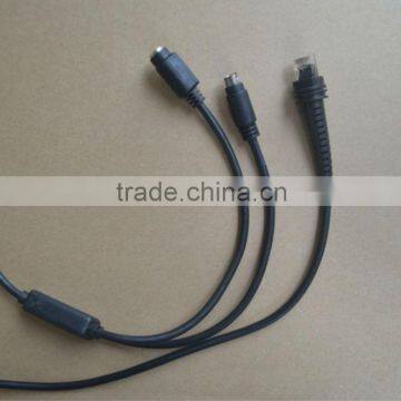 keyboard PS/2 connector to RJ45 barcode cable for scanner