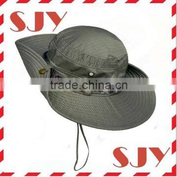 Outdoor Sportswear Fisherman Sun Hats Bucket Hat with Adjustable Pull String