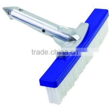 10"/25cm Swimming Pool Brush, Cleaning Wall Brush with Aluminium Handle P1406