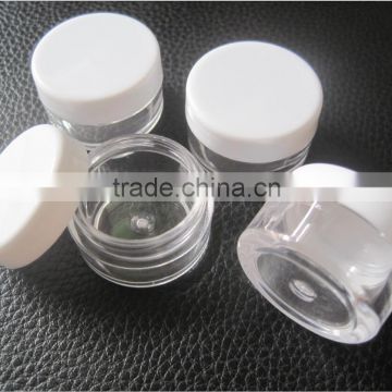 Wholesale Food grade 5ml clear small round plastic weed jar with lids