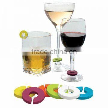 2012 novelty silicone wine glass charms