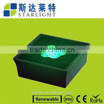 Environmental Protection square ABS+ Glass fiber park solar step light