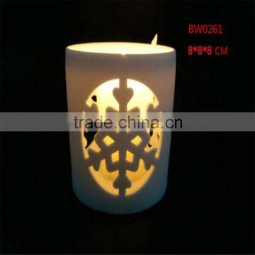 Porcelain candle holder tea light holdercarving