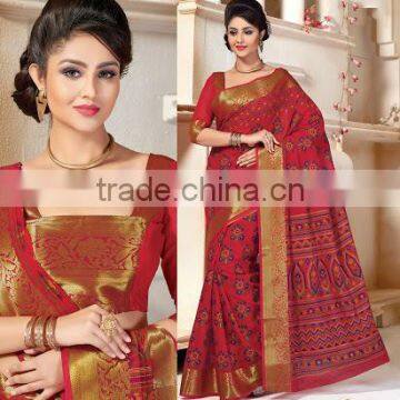 Red Cotton Silk Saree Shop