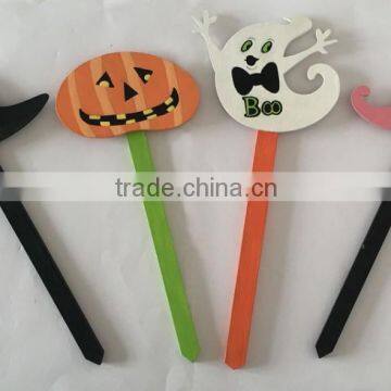 Wooden halloween stake for party or home garden decoration hallowmas stick hot sale gifts as promotion