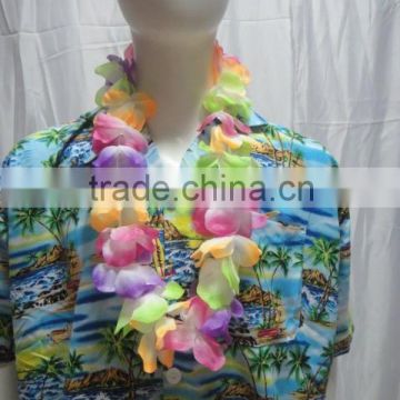 top quality multi colored hawaii necklace flower lei