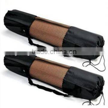 Portable Carrier Mesh Center Adjustable Strap Pilates Mat Nylon Yoga Gym Bag