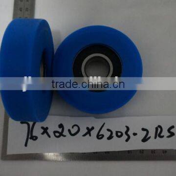 GO290AJ11, Escalator Step Roller 76mm, 76x20mm, bearing 6203, 76x20x6203