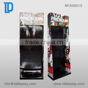 High Quality Supermarket Hook Cardboard Display,Hook Cardboard Display For Sport Products,Socks Display Stand With Hooks