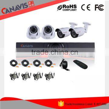 720p Outdoor/Indoor Waterproof Home Security System AHD hd cctv bullet camera kits 4 channel