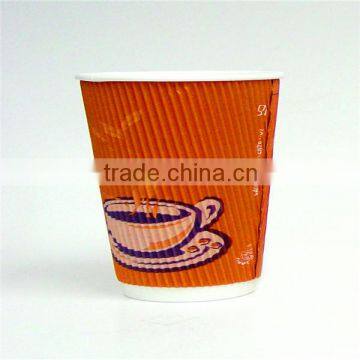 2016 New Design Customer Logo 8oz/9oz/10oz Ripple Wall Paper Cup for Wholesale photo-2