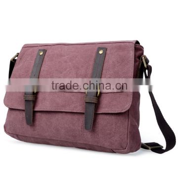 Vintage style canvas shoulder bag women