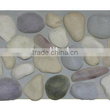 Polyurethane faux stone panel, pebble stone,decorative stone for wall,3D foam insulated wall panel