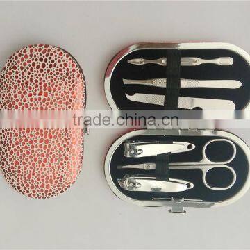 High quality stainless steel shiny bag manicure set