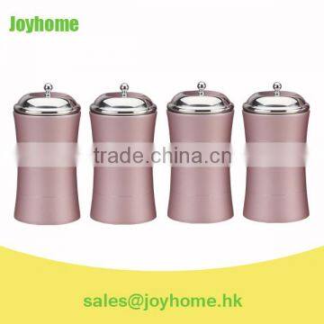 food storage round metal canister with lid