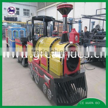 Popular amusement rides electric trackless train for sale