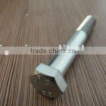 DIN931 half thread hex bolt zinc plated