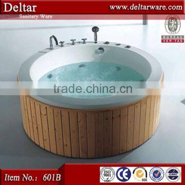 Freestanding Installation Type and Reversible Drain Location wooden bathtub