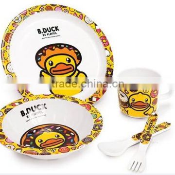 set of 5pcs kids melamine dinner set