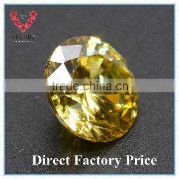 Brilliant Golden Yellow Cubic Zirconia Round 6.00mm CZ photo-2