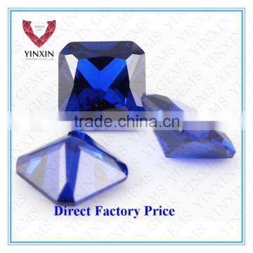 China Manufacturer Wholesale Excellent Princess Cut of #34 Synthetic Blue Sapphire Price