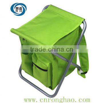 Outdoor furniture folding stool with cooler bag