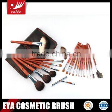 Professional special handle design of 21pcs makeup brush set with black case--factory-supply