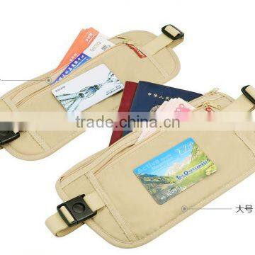 promotional leisure travel money belt passport tickets waist bag