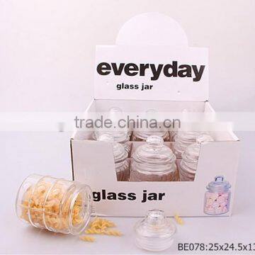 glass jar set with glass lid in a display box