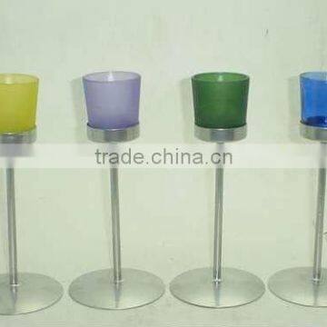 Metal Glass Votive Candle Holder