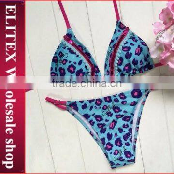 2017 Newest blue spot sexy print wholesale swimwear CK354