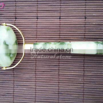 natural green jade roller facial massager