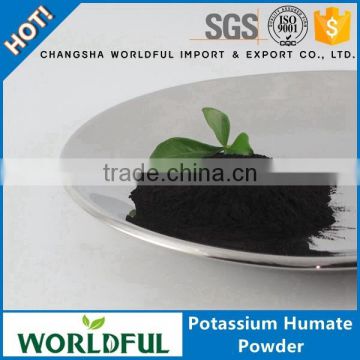 Worldful 100% Water Solubility Potassium Humate Powder From Leonardite Natural Humic Acid Price