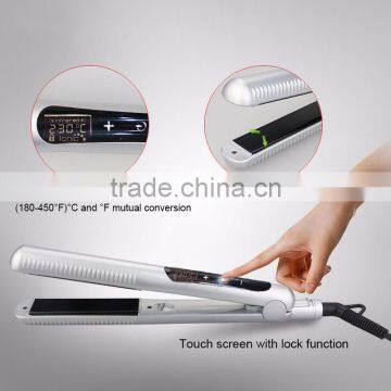 JBG-LS180 Professional Hair Extension Iron LED Disply Far Infrared Ionic Hair Flat Iron Hair Straightener Brush photo-2
