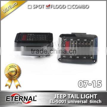 Jeep JK 07-16 led tail light reverse day time running brake signal light clear red amber rear light