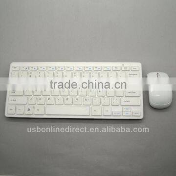 2.4GHz wireless keyboard mouse combo,wireless keyboard and mouse for ipad mini ipad 4 samsung table pc white